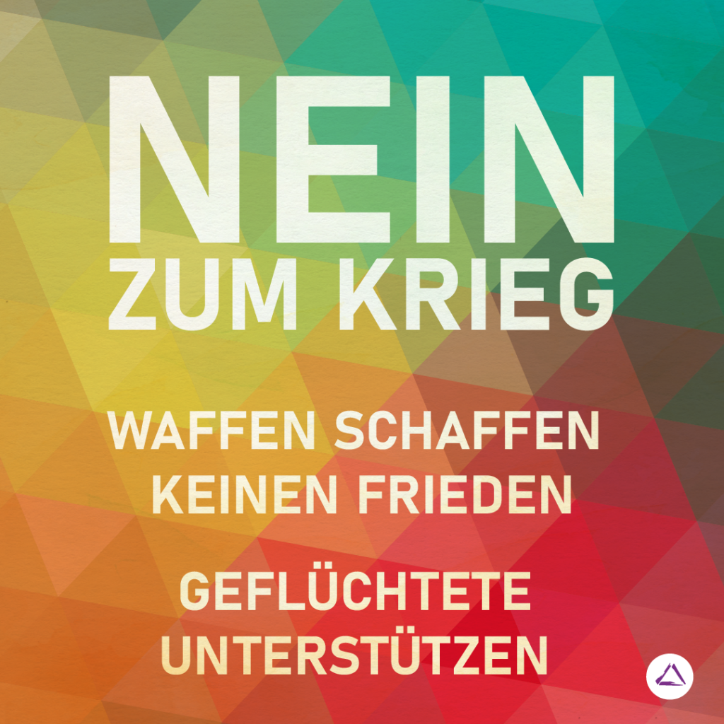 Nein Zum Krieg Waffen Schaffen Keinen Frieden Geflüchtete